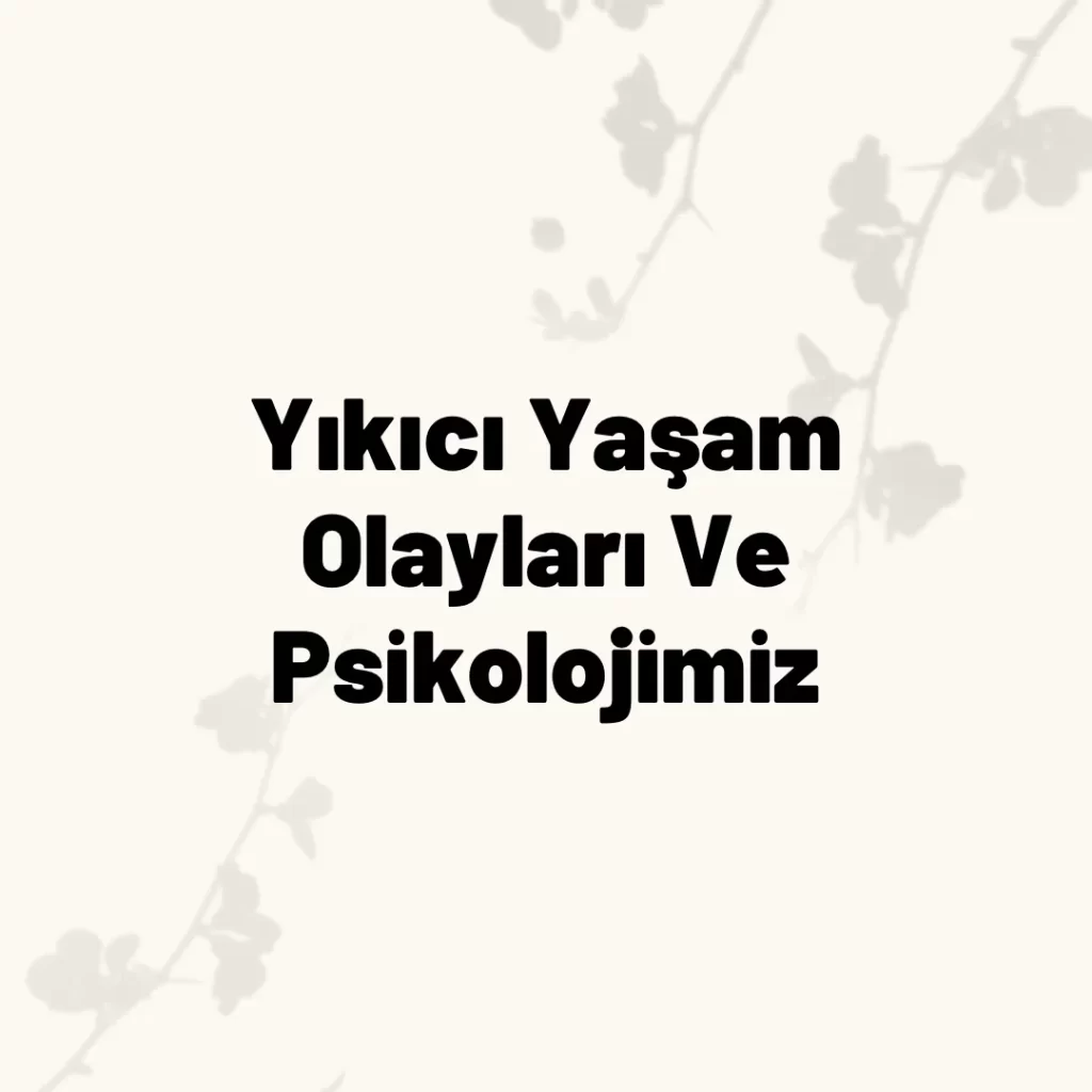 Yıkıcı Yaşam Olayları Ve Psikolojimiz